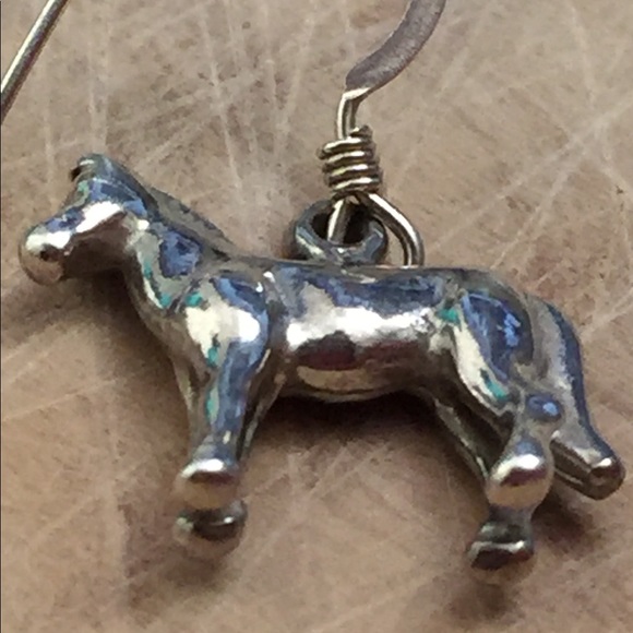 925 sterling silver horse earrings! & pendant! - Picture 6 of 8